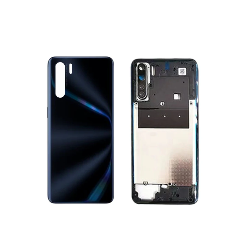 Фото Задняя крышка/корпус для OPPO A91 PCPM00 CPH2001 CPH2021 + средняя рамка с линзой камеры, замена №3