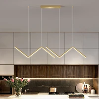 modern minimalist led chandelier black gold dimmable for table dining room kitchen bar pendants lamps indoor home decor lighting