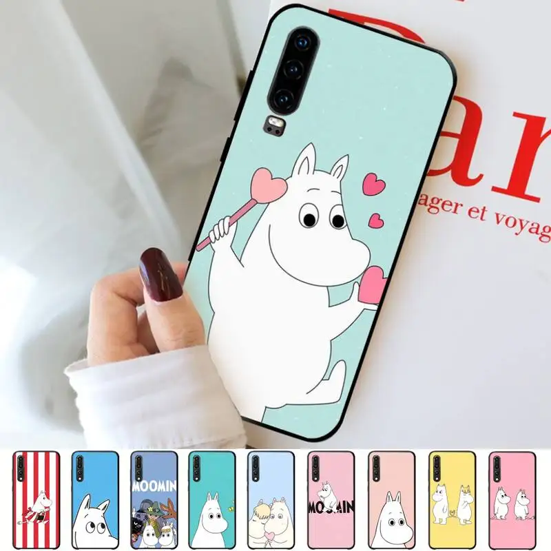 

M-Moomins Cartoon Cute Hippopotamus Phone Case for Huawei P30 40 20 10 8 9 lite pro plus Psmart2019