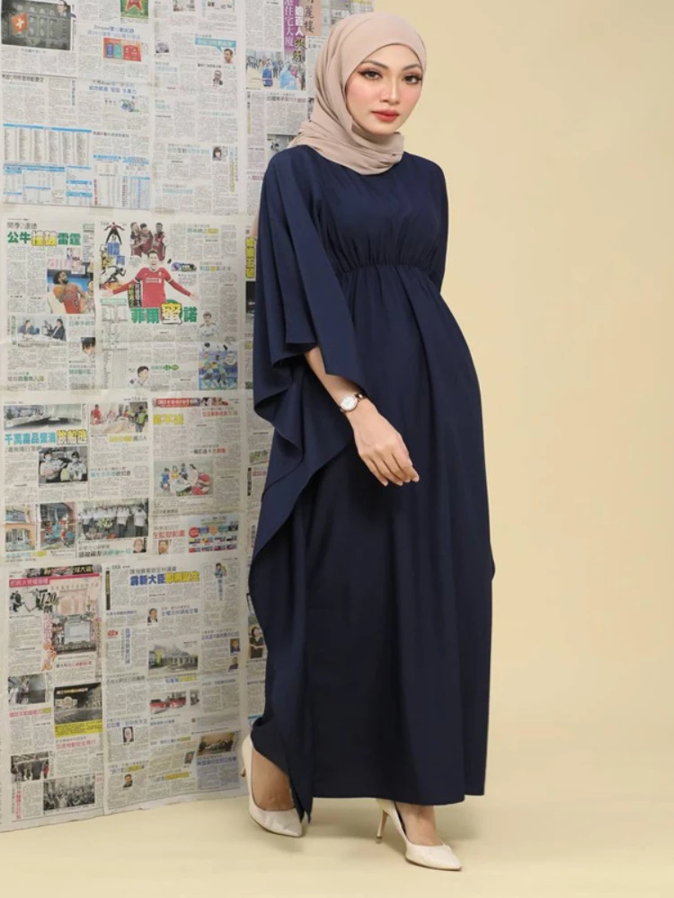 

Ramadan Muslim Women Dress Abaya 2023 Eid Prayer Garment Djellaba Jilbab Bat Sleeve Gown Abayas Islamic Niqab Burka Jubah Abayas