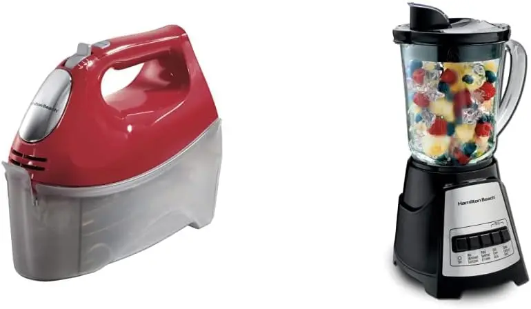 

Electric Hand , Red & 58148A Blender to Puree - Crush Ice - and Make Shakes and Smoothies - 40 Oz Glass Jar - 12 Functions - Ble