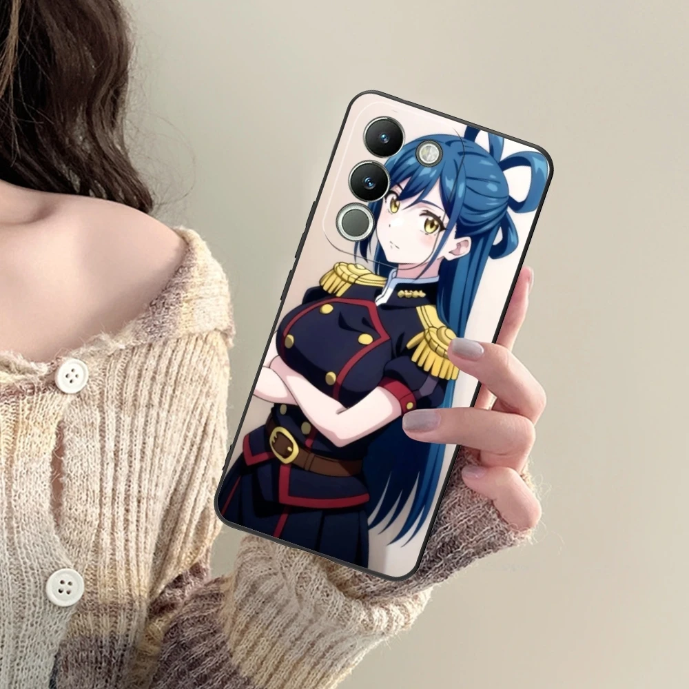 Черный мягкий чехол для телефона с цепочкой солдат Himari Azuma VIVO Y95 Y93 Y31 Y20 V19 V17 V15 Pro X60