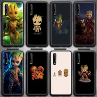 marvel baby groot phone case for huawei p20 p30 p40 lite e pro mate 40 30 20 pro p smart 2020