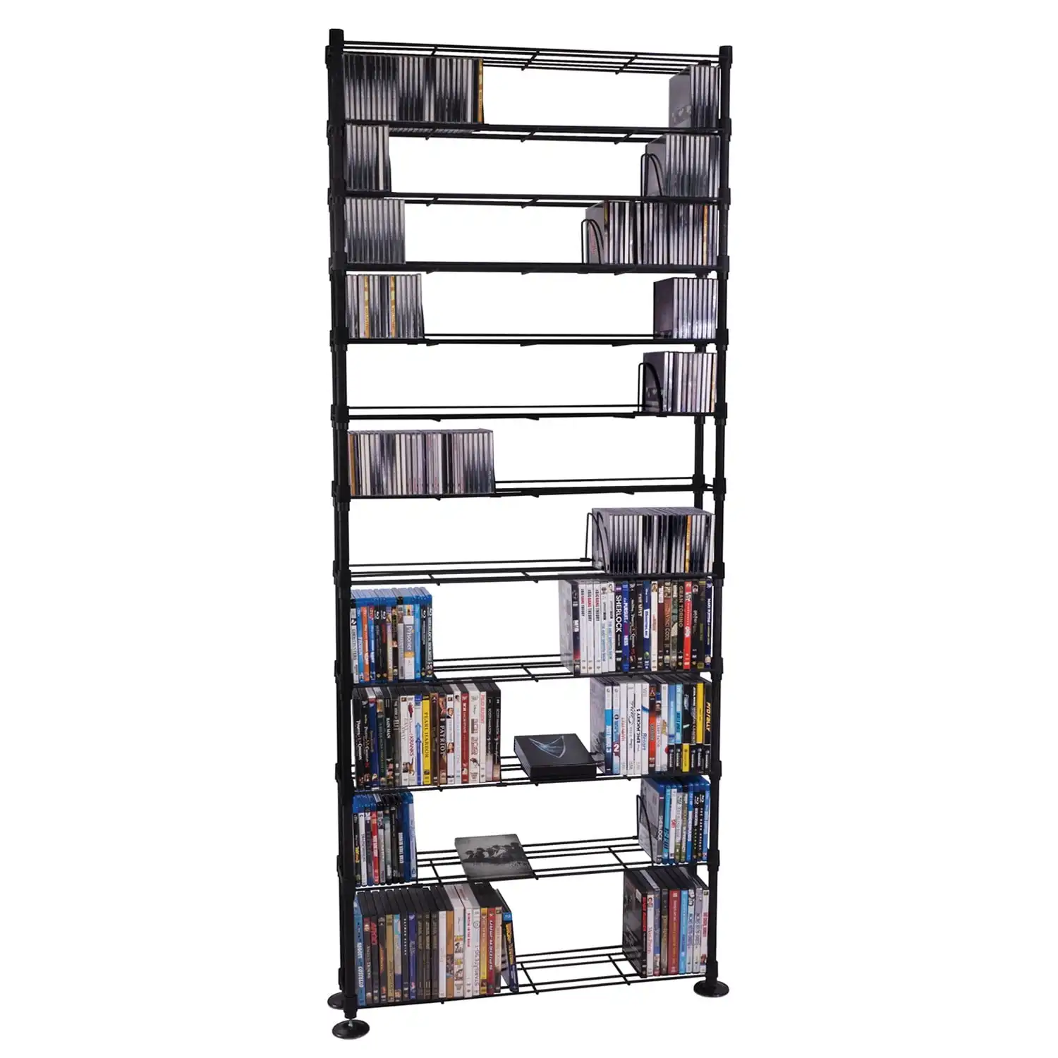 

Adjustable 33.25"W x 8.13"D x 76.75"H 12-Shelf Freestanding Shelves, Black