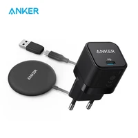 Anker Magnetic Wireless Charger 5ft USB-C Cable with Detachable USB-A Connector PowerWave Magnetic Pad Slim for iPhone