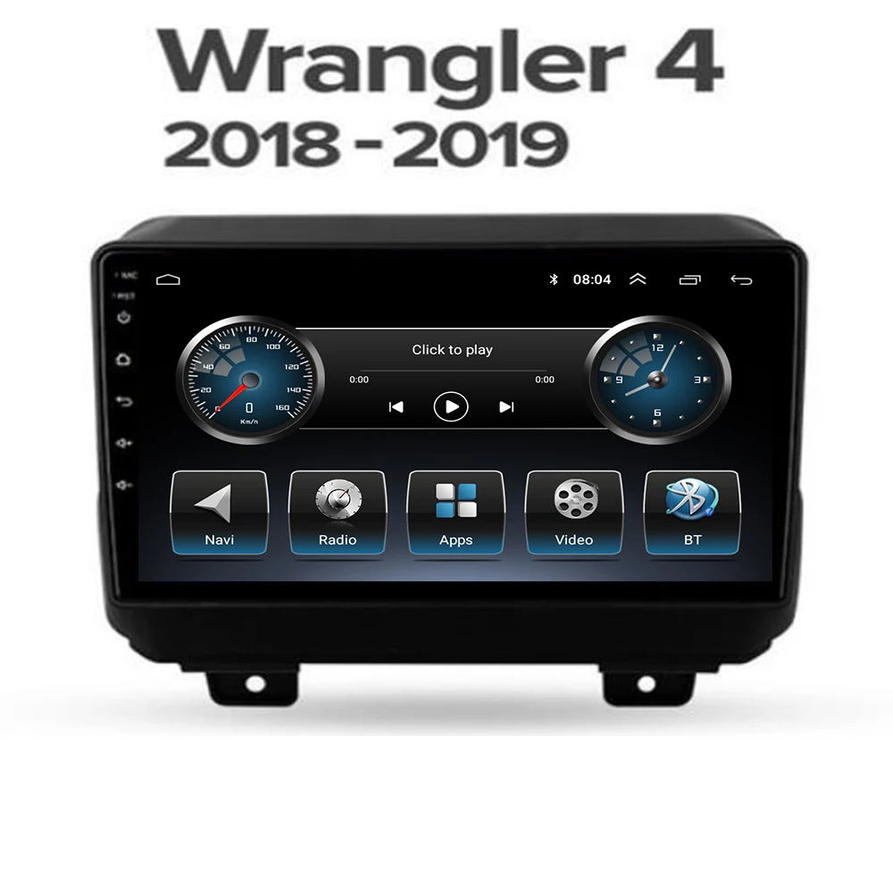 

Carplay Car Radio For Jeep Wrangler 4 JL 2018 - 2019 Central Multimedia Android Player Intelligent System Navigation Bluetooth