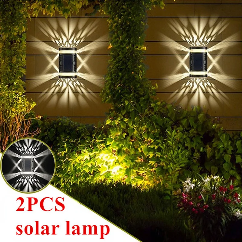 

СВЕТОДИОДНЫЙ Уличный настенный светильник на солнечной батарее, автоматический ночник с датчиком освещения для двора, сада, настенная ламп...