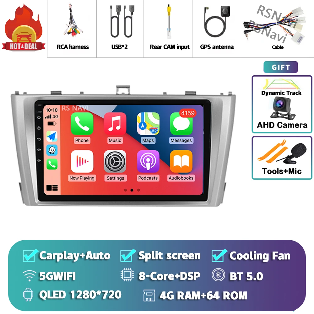 Автомобильный радиоприемник Android 15 для Toyota Avensis T27 2009-2015 навигация GPS мультимедийный плеер стерео wifi + 4G Carplay авто видео 2din