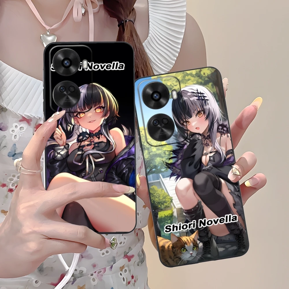 Shiori Novella Fashion Mobile Cell Phone Case for Huawei Nova 12 11 10 9 8 7 Pro SE 5G Black Soft Cover Shell