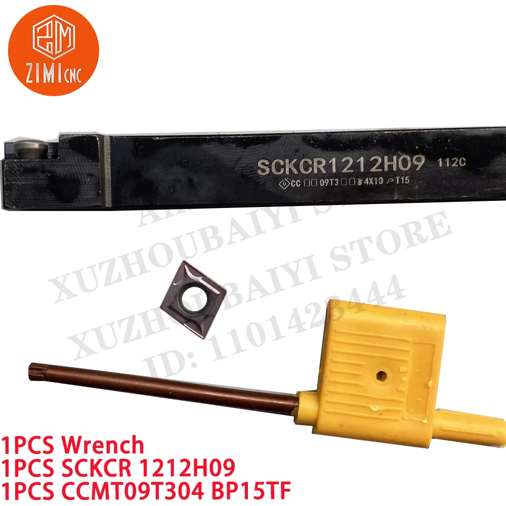 1PCS SCKCR1212H09 Индексируемый держатель токарного инструмента + CCMT09T304 BP15TF