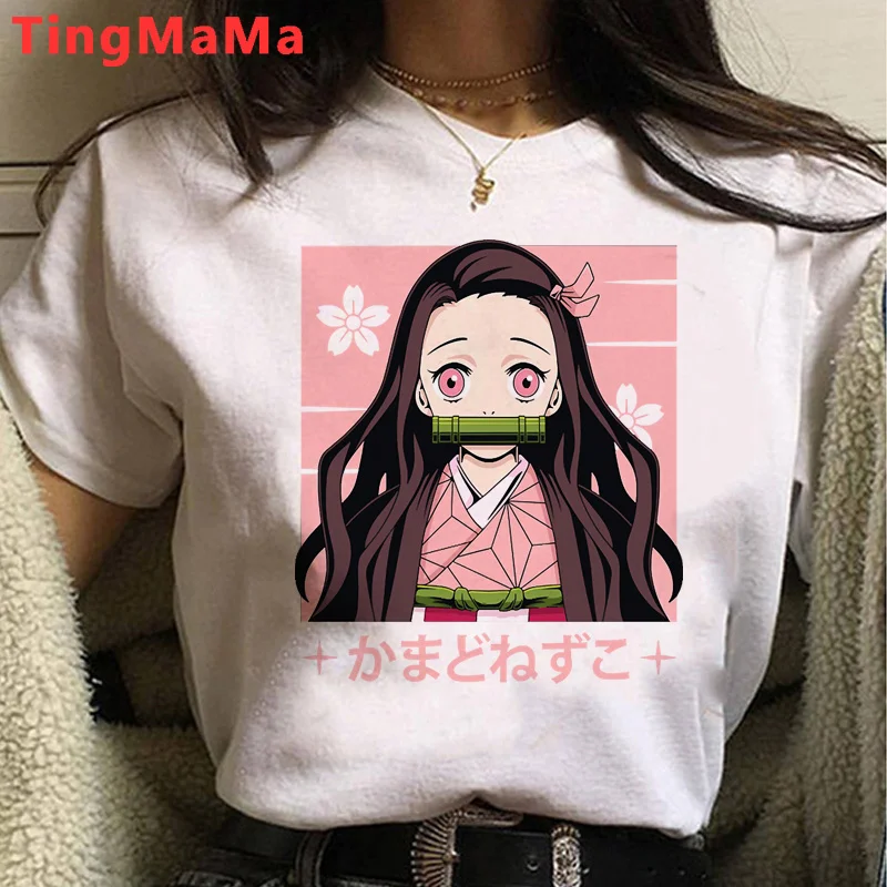 

Футболка мужская с изображением рассекающего демонов незуко киметасу No Yaiba Tanjirou Kamado, белая футболка tumblr в стиле Харадзюку