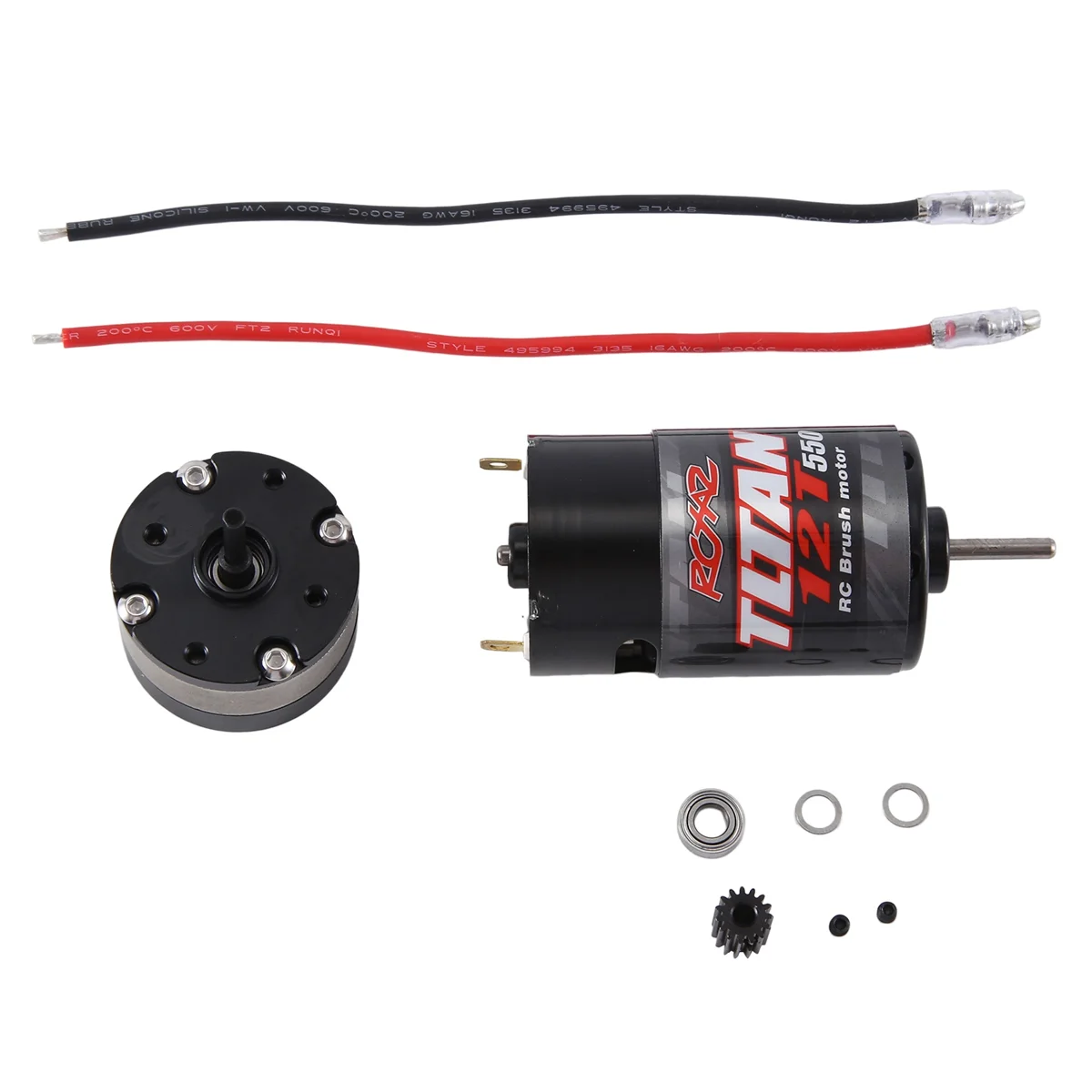 

RCXAZ 550 Brushed Motor and 1:4.2 Ratio Reducer Planetary Gearbox for 1/10 RC Crawler Car Axial SCX10 TRAXXAS TRX4,12T