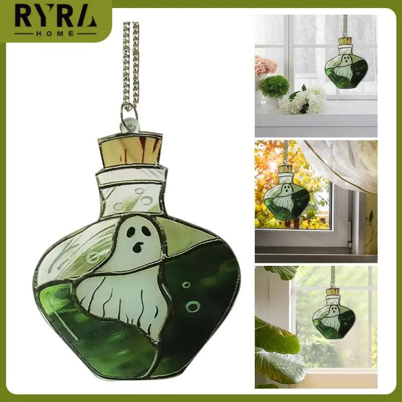 

Ghost Stained Acrylic Window Hangings Decor Garden Decoration Pendant Wind Chimes Ard Home Wall Hanging Pendant Ornament