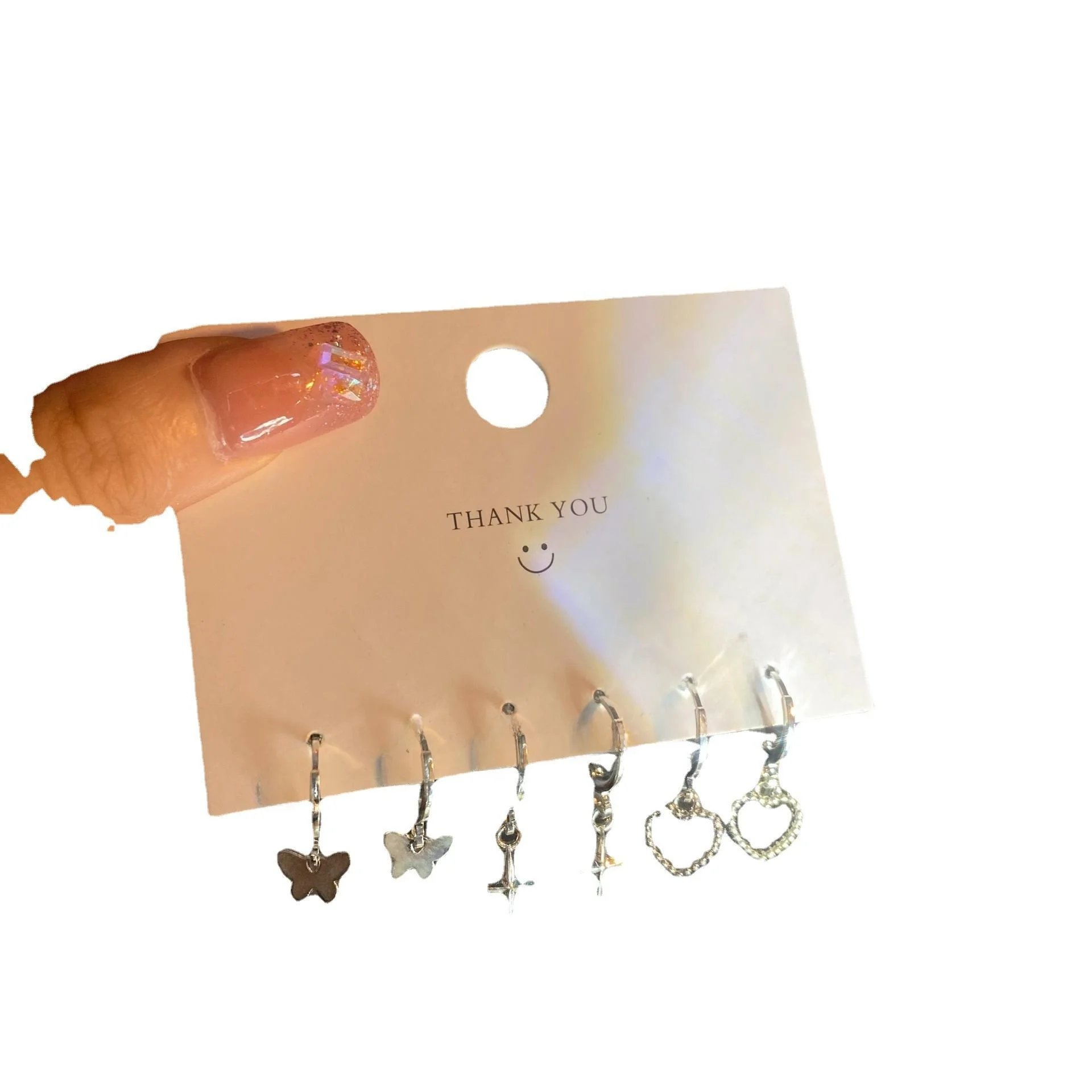 Базовый универсальный комплект из шести предметов с пряжкой для ушей Love женские