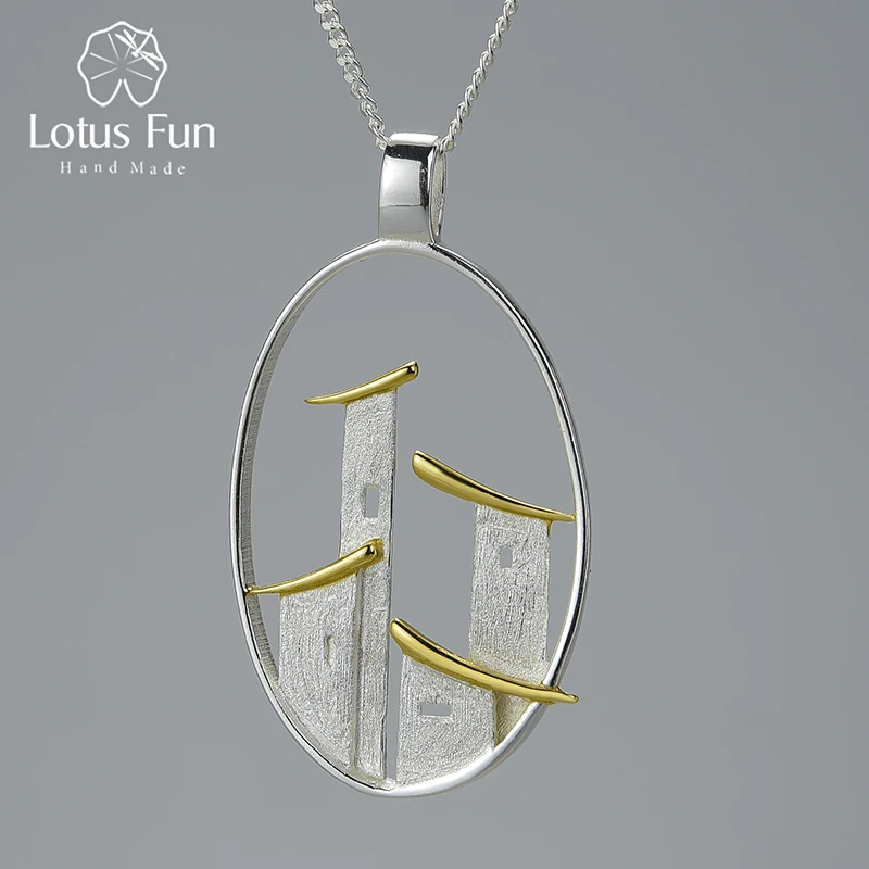 Ювелирный кулон из стерлингового серебра 925 пробы с лотосом оригинальный