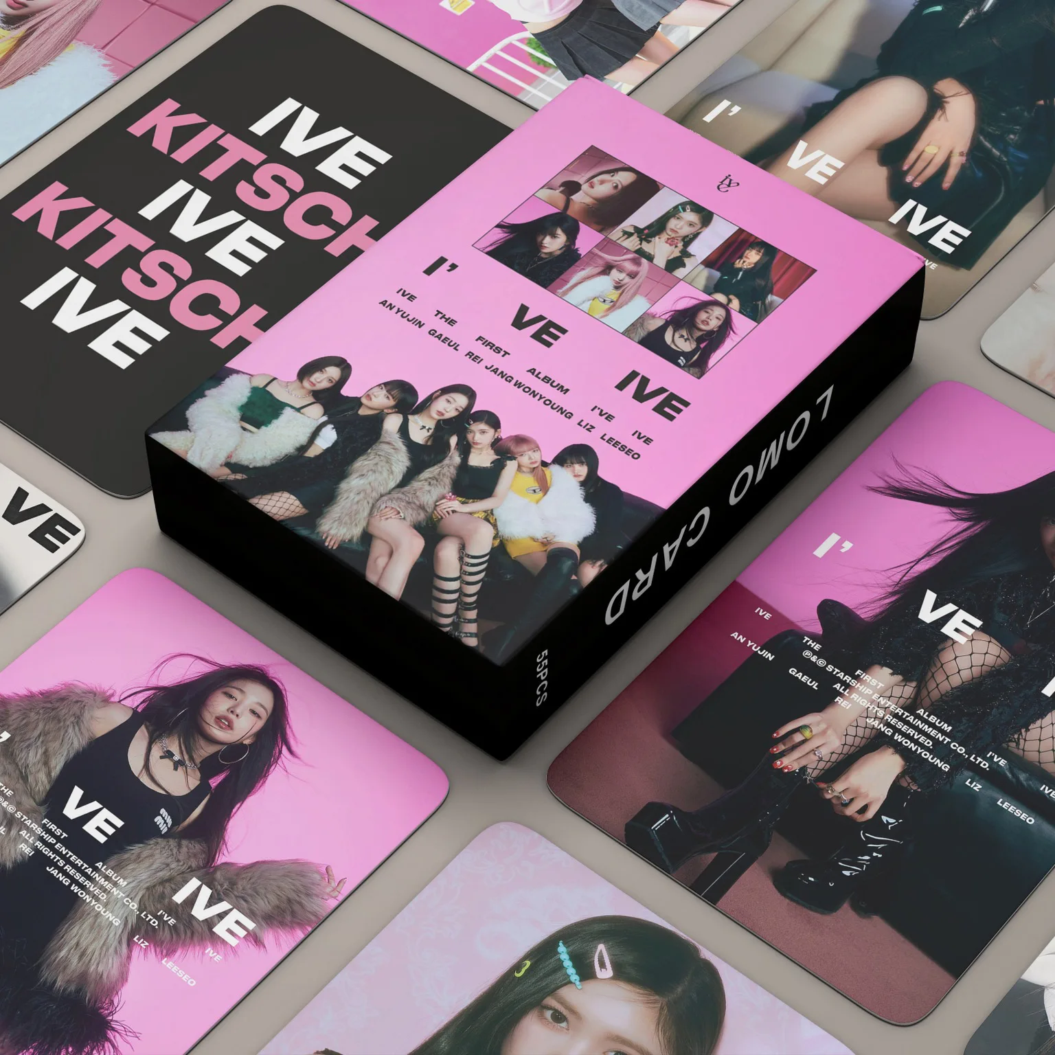 

55pcs Kpop Photocards IVE Woyoung LOVE DIVE ELEVEN AFTER LIKE Lomo Cards Photocards Album LIZ Girls Group Postcards Photo Card