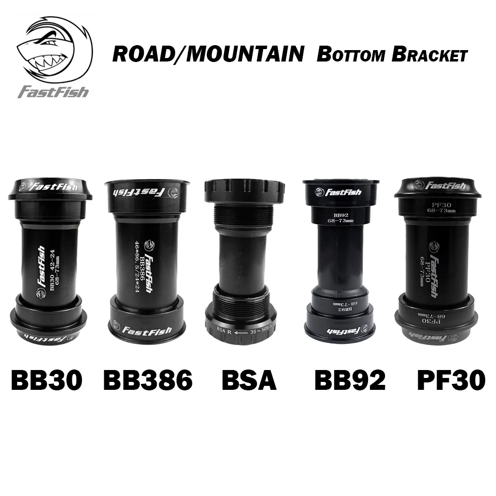 

MTB Road Bike Bottom Bracket For BB92 BB386 BB30 PF30 BSA 24/22mm 41/42/46mm Mountain Bicycle Crankset Chainset Crank Compatible