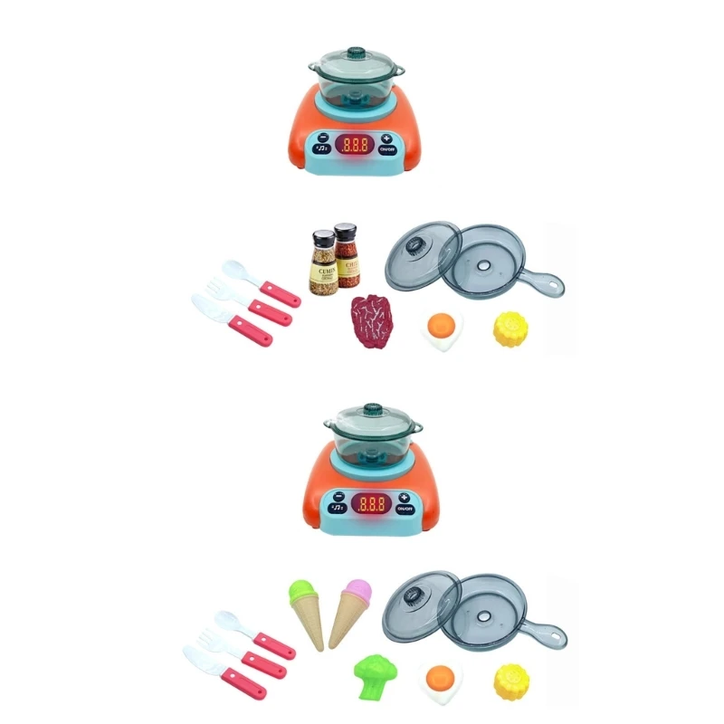 

Cookware Kits Pretend Play Foods Set Food Toy Cookware Toy Cooking Set Early Development Educational Gift H37A