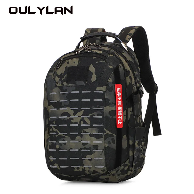 

Oulylan Outdoor Oxford Backpack Camo Mountaineering Bag Camo Waterproof and Durable Tactical Backpack Travel Bag