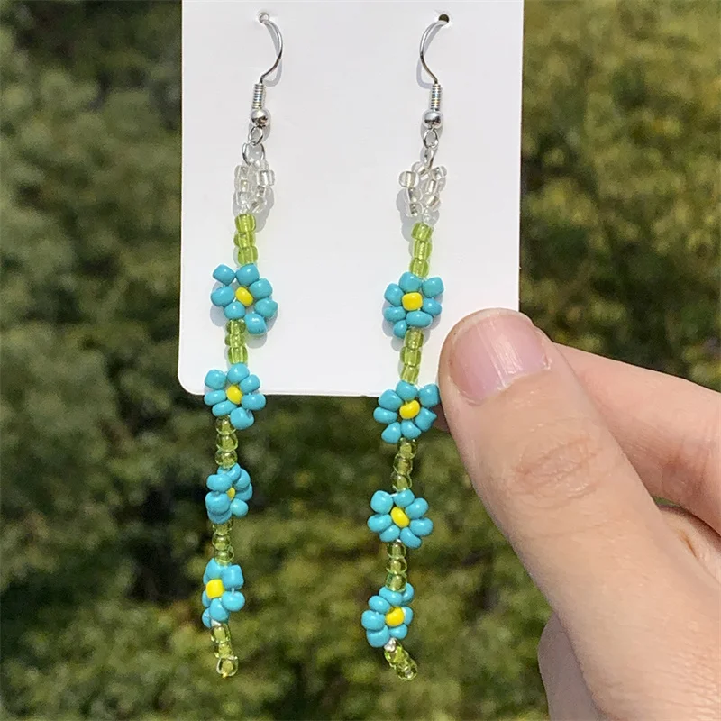 Женские длинные серьги-подвески в форме сердца золотистые свадебный подарок