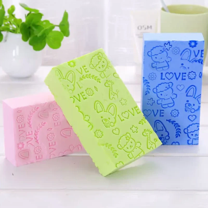 

Cartoon Cute Printed Bath Sponge Cleaning Wipe Baby Bath Painless Skin-friendly Cleaning Brush Adult Child Body Shower Scrubber