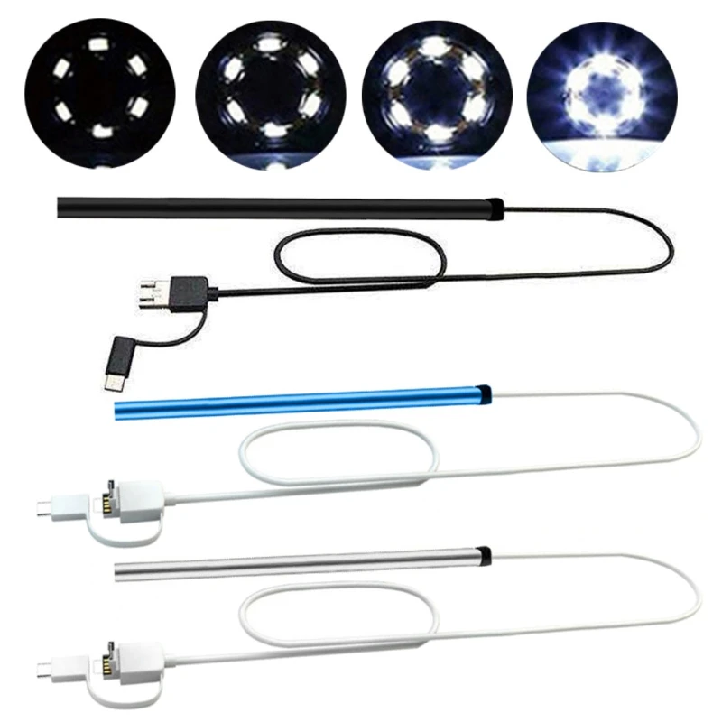 

3 in 1 Professional Multifunctional In Ear Cleaning Endoscope Visual Ear Spoon 5.5mm Ear pick Otoscope Borescope Tool