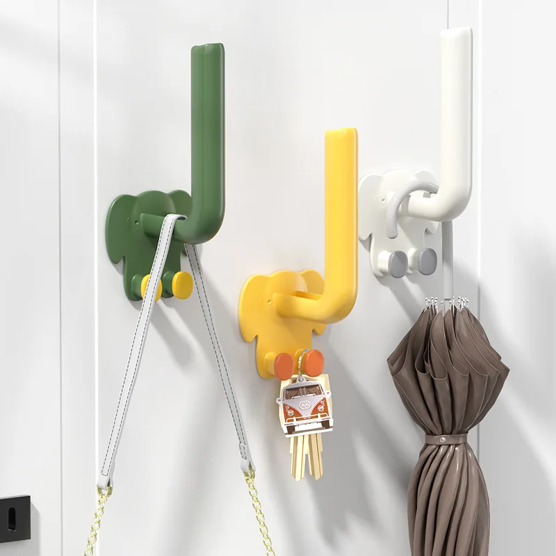 

Elephant Hook Free Punching Kitchen and Bathroom No Trace Stickers Do Not Hurt The Wall Hook Strong Sticky Kitchen Plug Hook