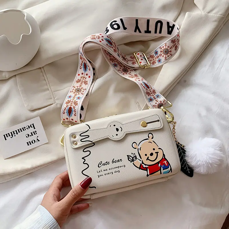 

Disney Winnie the Pooh Messenger Bag Girl Crossbody Bag Cosmetic Kawaii Bag Girl Bag