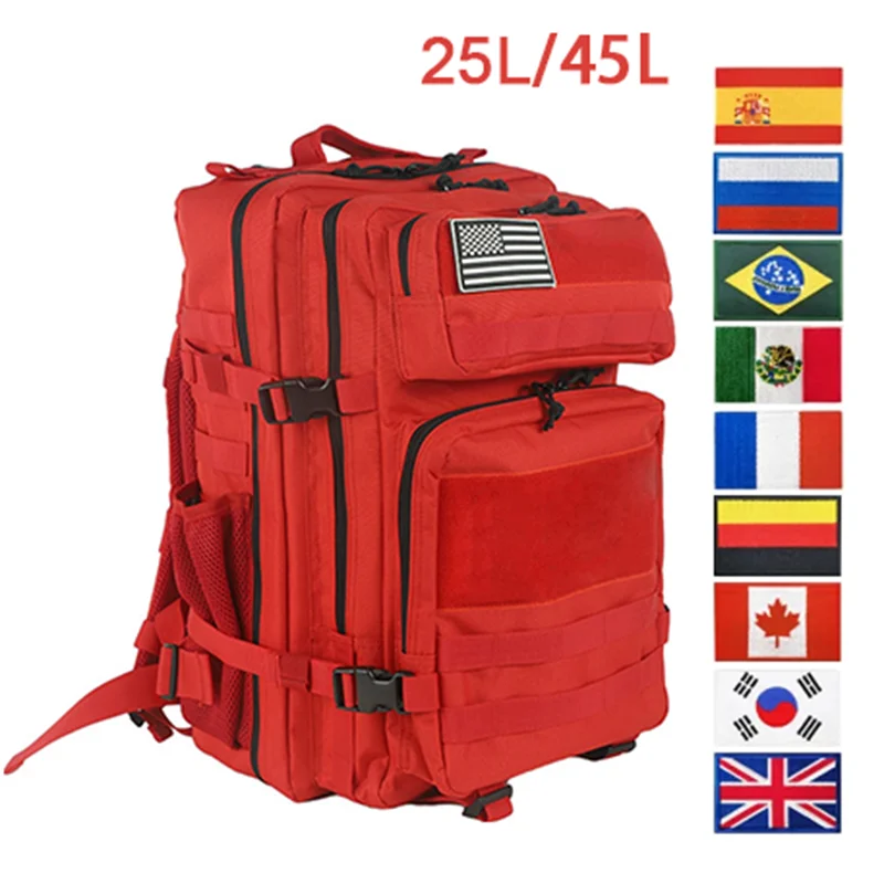 

Уличные водонепроницаемые военные рюкзаки 25 л/45 л, тактическая камуфляжная дорожная сумка, рюкзак для альпинизма, походов