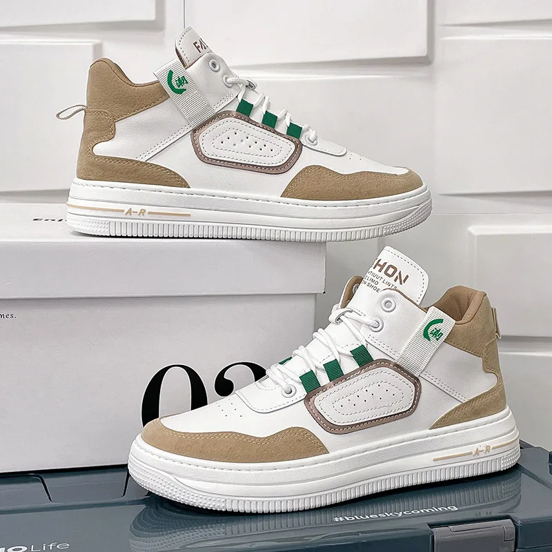 

Fashion Vulcanized Shoes Male Sneakers Spring and Autumn Breathable Wedges Shoes Sneakers for Men