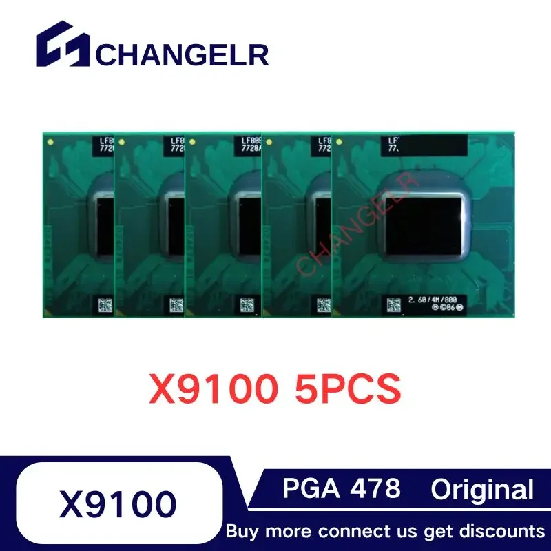5 шт. X9100 SLB48 6M двухъядерный 1 066 ГГц-3 06 ГГц 1066 МГц оригинальный PGA478 45 Вт