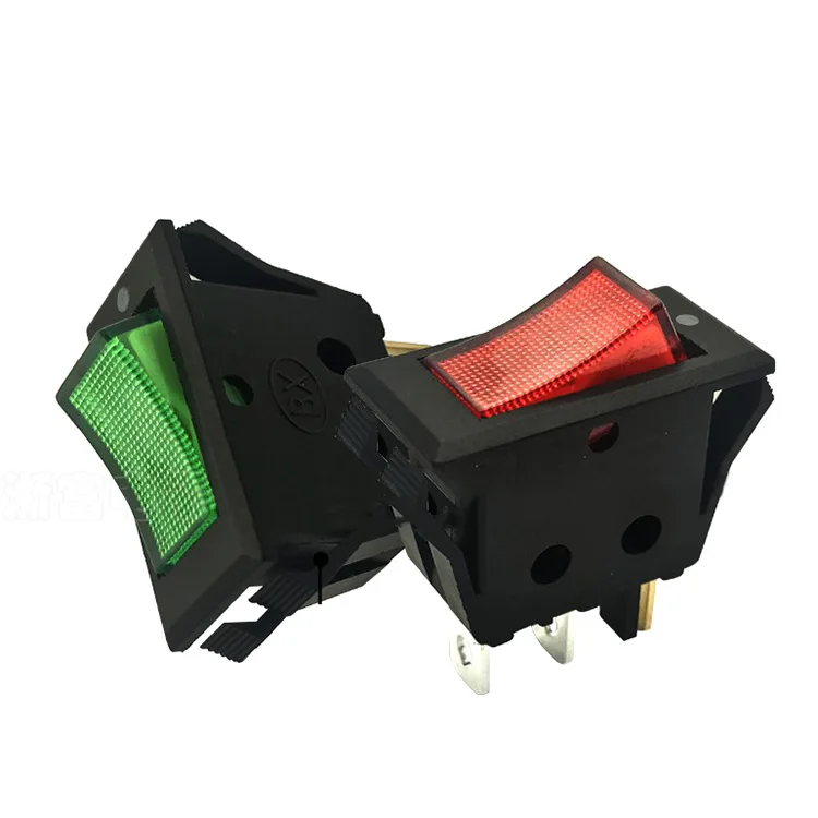 Красный AC 15A/250V 20A/125V ON-OFF 2-позиционный SPST лодочный кулисный переключатель 3 pin Красный AC 15A/250V 20A/125V ON-OFF 2-позиционный SPST лодочный кулисный переключатель 3 pin