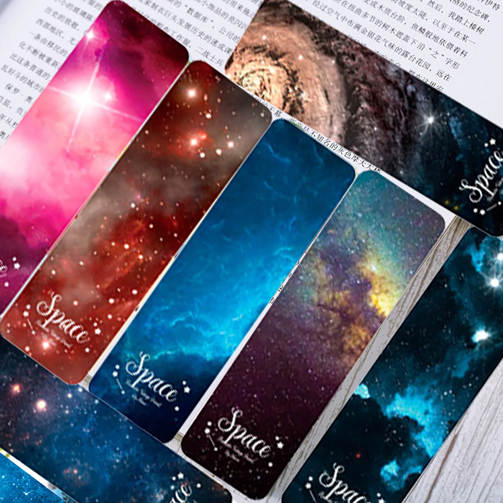 

Retro Bookmark For Students Colored Space Bookmark Paper Creative Stationery Tab For Books Office School Supplies gift