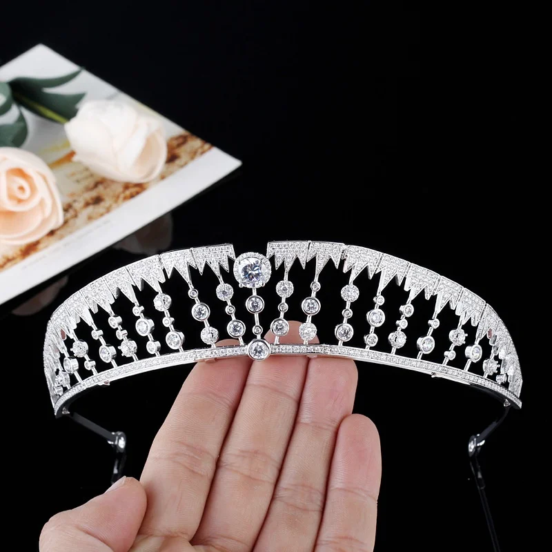 

Высококачественные аксессуары для волос Kunling Jielun звезда одинаковая свадебная корона свадебный головной убор с цирконом аксессуары для волос