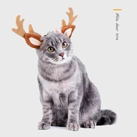 cute cat headgear christmas cat headband elk antler ornament christmas costume outfit for small medium large dogs cats pet gifts