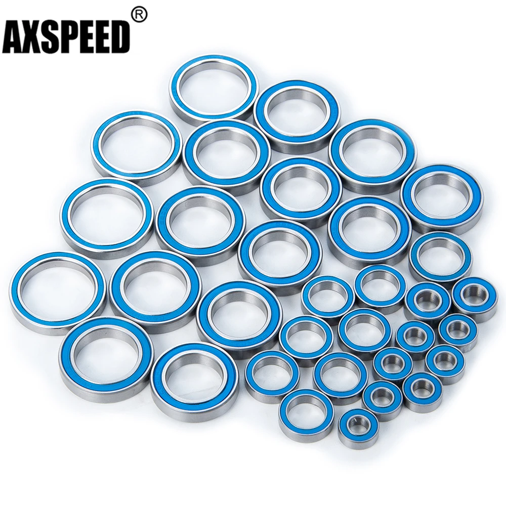 

AXSPEED 33Pcs/lot Ball Bearing Kit Chrome Steel Metric Rubber Sealed for 8s X-Maxx 77086-4 RC Car Spare Upgrade Parts