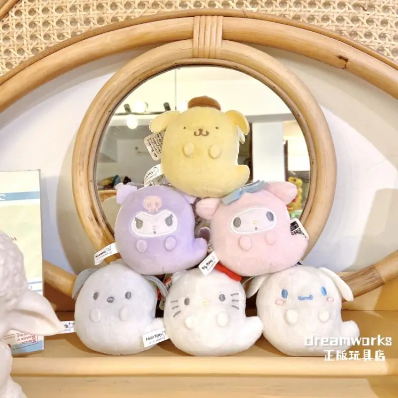

Kawaii Sanrio Plush Accessories Kuromi Mymelody Kittys Cinnamoroll Cartoon Cute Keychain Bag Pendant Anime Toys Birthday Gift