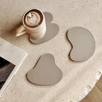 novel cup pad acrylic mirror coasters coffee cup mug insulation placemat cafe desktop decor ornaments home simple table mat