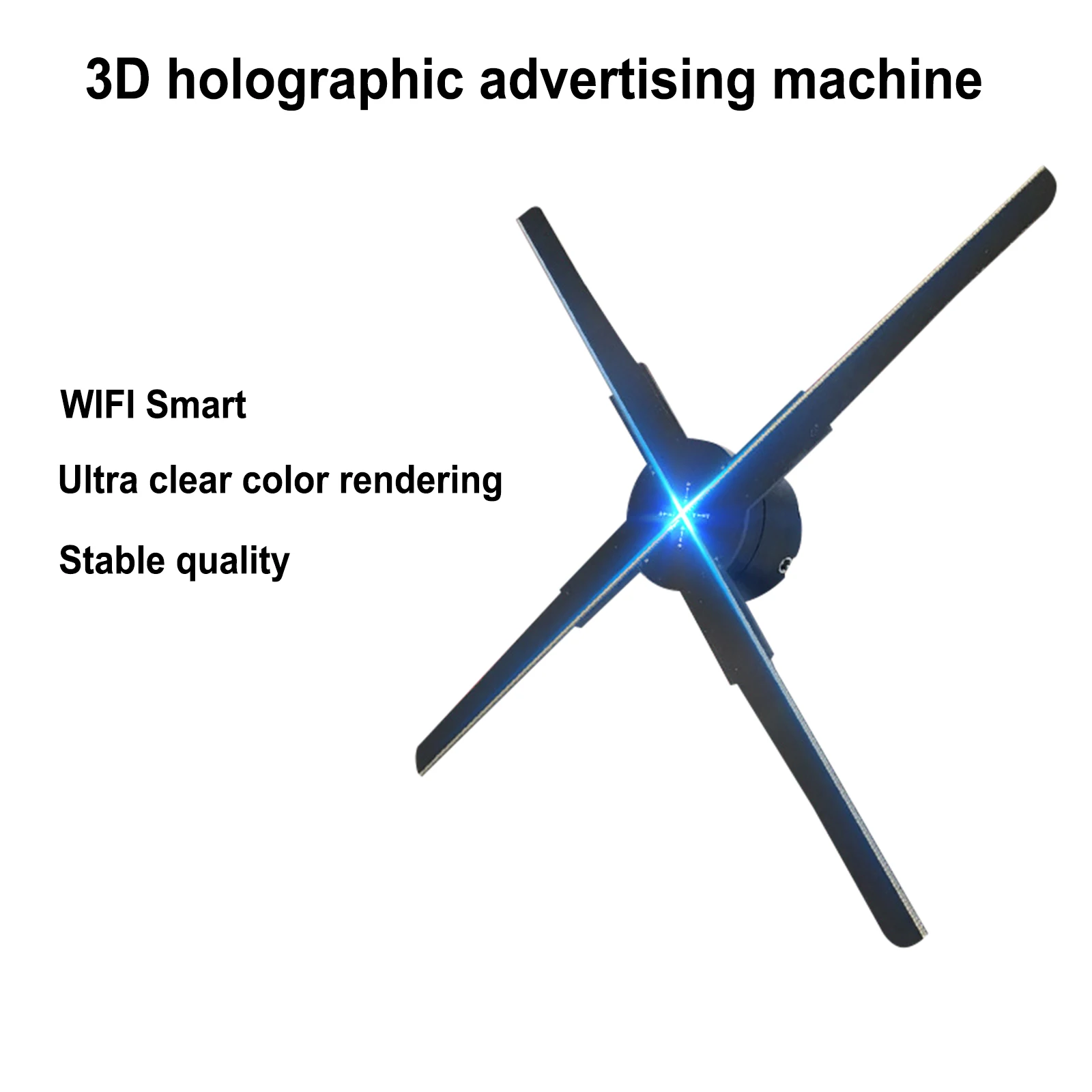 45cm 3D HD Fan Holographic Projector Wifi Advertising Machine Holographic Projector Support Image Video 3D Holographic Fan