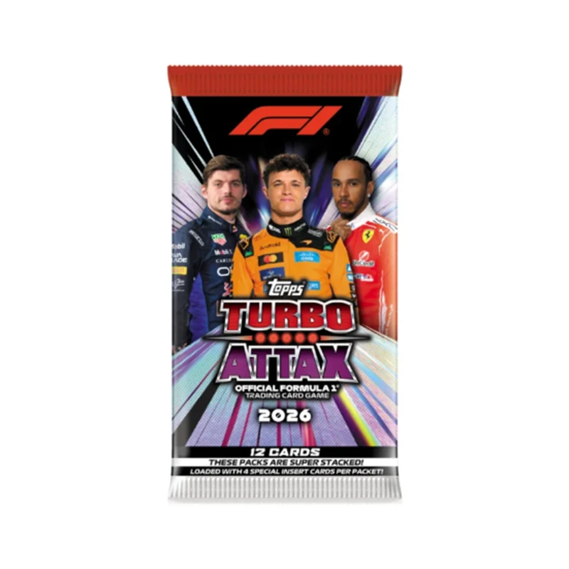 Фото Новая эра 2026 года: коллекционные карточки Topps Turbo Attax Formula 1. В каждом пакете 12 карт. В наличии. №2