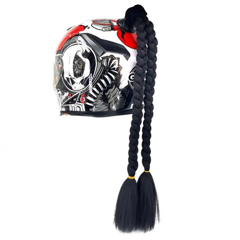 Косички для мотоциклетного шлема парик женщин разные цвета двойной косичка