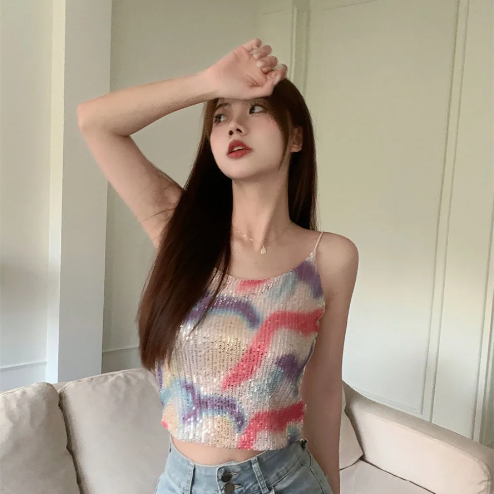 Модный летний сексуальный жилет на бретельках Спайс для девочек Милая