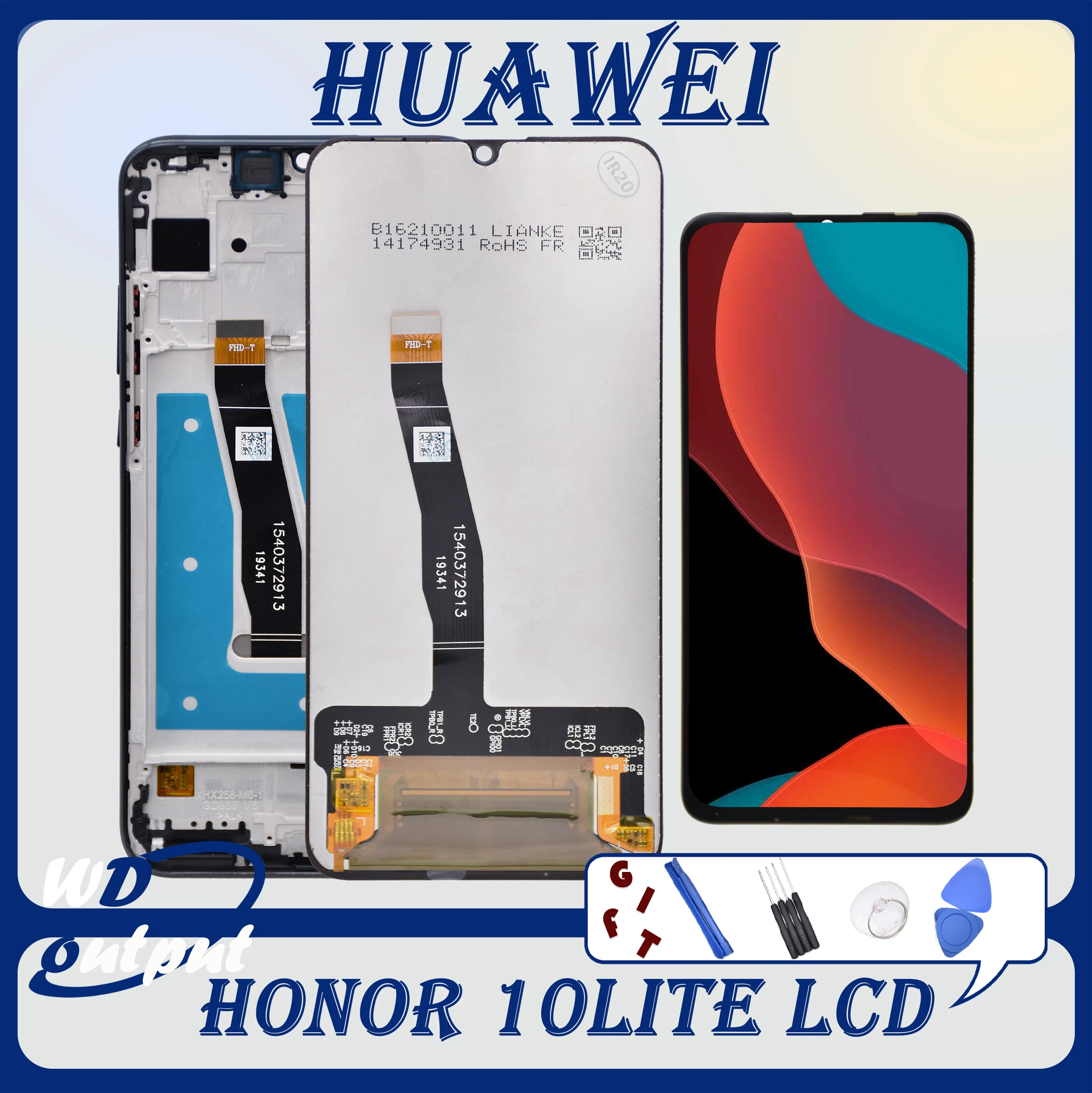 Najtaniej 6.21 Calowy Ekran LCD Najwyższej Jakości Dla HUAWEI Honor 10lite Ekran Dotykowy Montaż Ekranu Dla Honor 10lite LCD + Wymiana Ramki