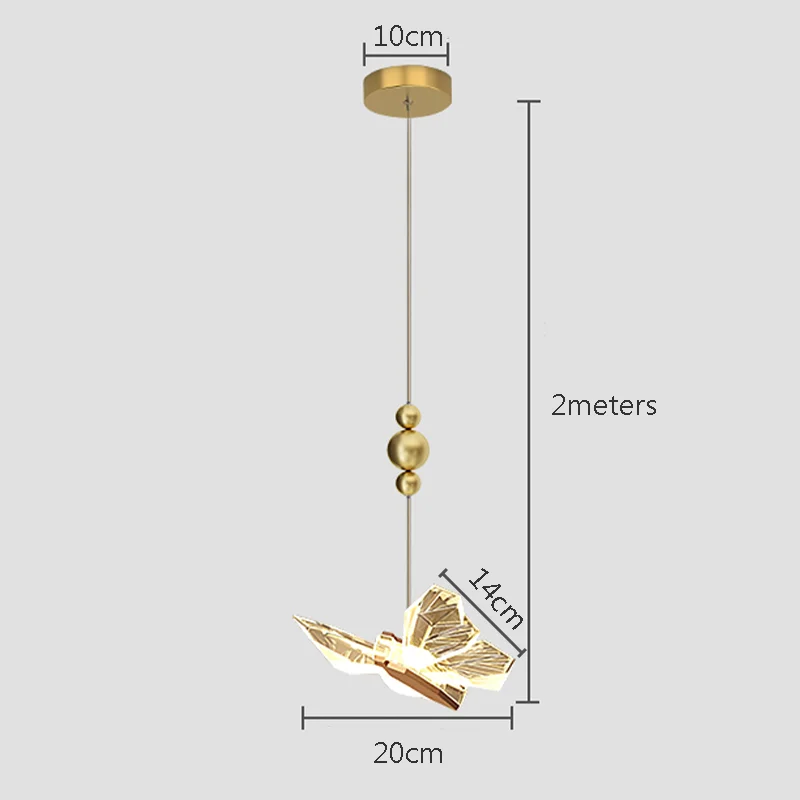 

Подвесной светильник lyfs бабочка акрил золото