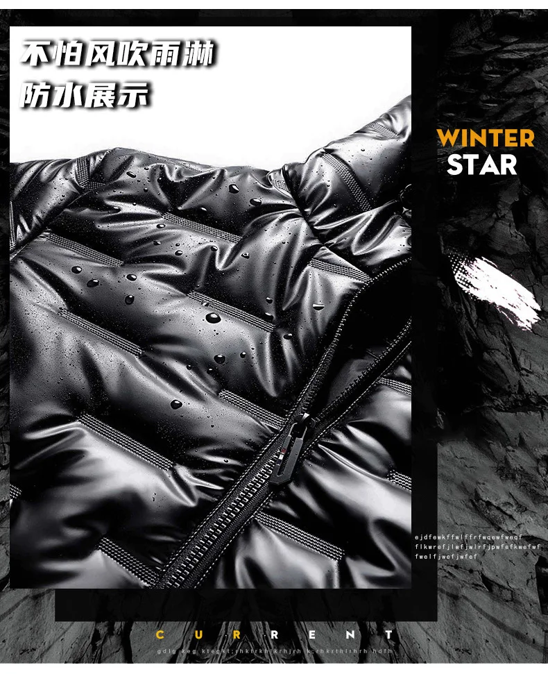 2022 Autumn Bubble Padded Clothes Winter Jackets Men Bright Parka Thickened Warm Silver Waterproof Jackets Men Down Coats S-6Xl