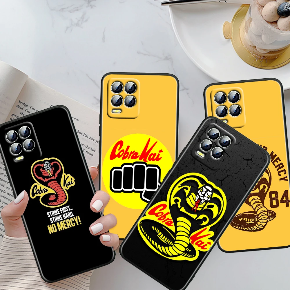 

Cool Tattoos King Cobra Snake For OPPO Realme Narzo 30 20 8 8i 7 6 5 3 2 Pro Global 5G Soft Silicone Black Phone Case Cover