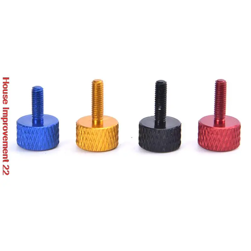 

10pcs M3X8 Knurled Head Colourful Aluminum alloy Hand Tighten Thumb PC Case Screws