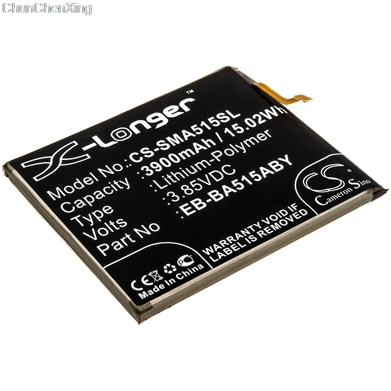 Аккумулятор CS 3900 мАч EB-BA515ABE EB-BA515ABY для Samsung Galaxy A51 2019 SM-A515F/N SM-A515U SM-A516 SM-A515G