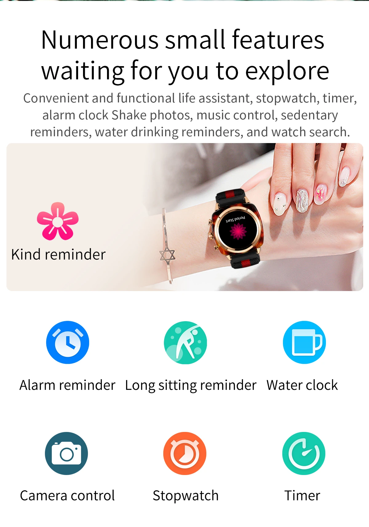 Couple Smart Watch Full Touch Screen Bluetooth Calls Life Waterproof Men Fashion Watch Sports Smartwatch Lady's health bracelet images - 6