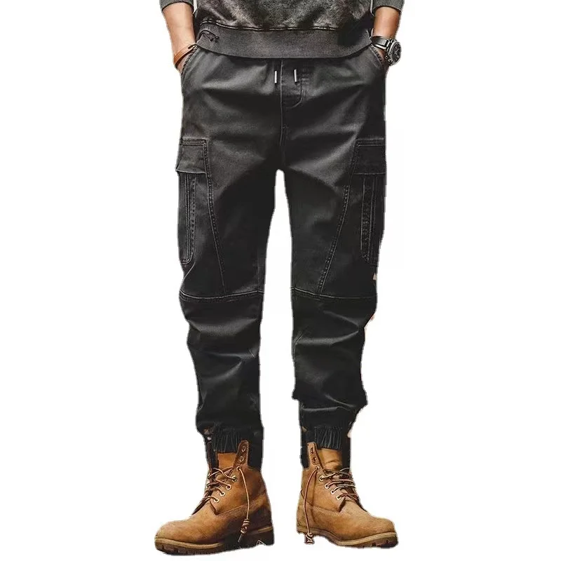 American Vintage Casual Pants Military  Tactical Joggers Men Streetwear Tactical Pants  Multi-Pocket Fashions  Army Trousers images - 6